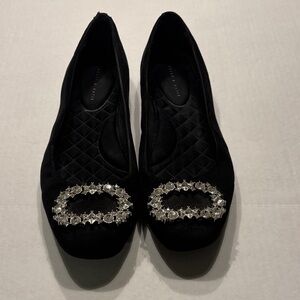 Kelly & Katie Carisma rhinestone slip on flats size 9.5M Black